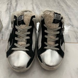 Golden Goose Silver Shearling